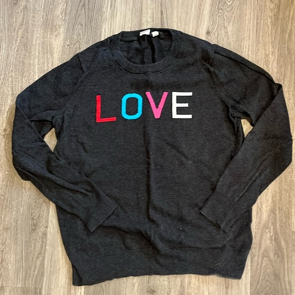 Gap size medium/small love gray crewneck sweater - Picture 1 of 1